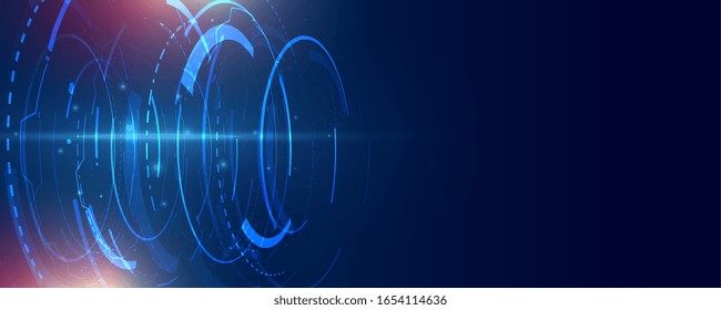 high tech futuristic lines technology banner design