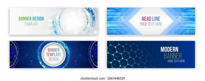 High tech futuristic technology background. Cyber security for business and internet projects. Abstract web design banner. Modern graphic template for websites.