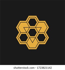 high tech honeycomb shape icon 