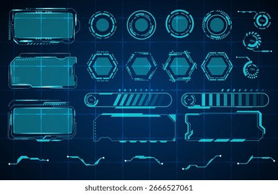 High Tech HUD Panels and Interface Screens Vector Pack