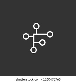 High Tech icon vector. High Tech sign on black background. High Tech icon for web and app