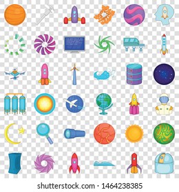 High tech icons set. Cartoon style of 36 high tech vector icons for web for any design