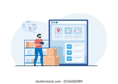 High Tech Logistics System for Tracking goods.