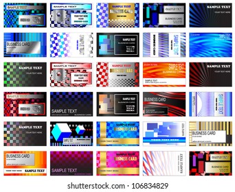 High tech modern business card vector designs