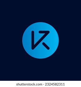 high tech and modern letter K logo, vector illustration