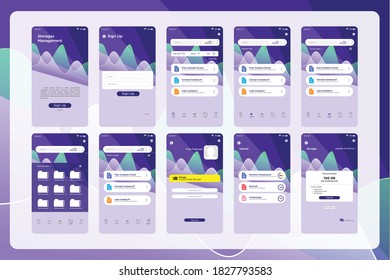 High tech modern Storage Management App UI Kit