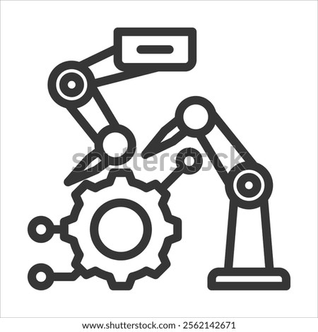 High Tech Outline Icon Vector Illustration