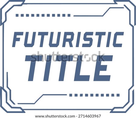 High tech panel style frame with dotted accents and bold futuristic title lettering.