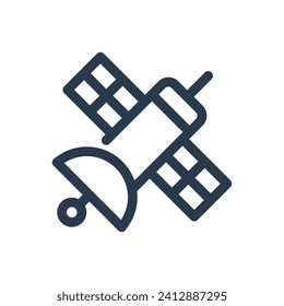 Vektorgrafik-Illustration der Hightech-Satellitentechnologie