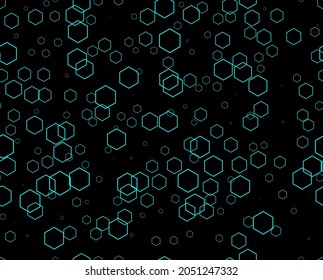 High tech seamless vector texture. Circuit board pattern in modern technology colors