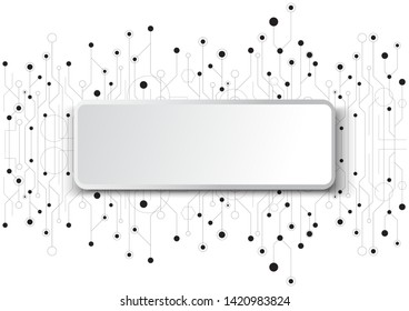 High tech technology geometric and connection system background with digital data abstract