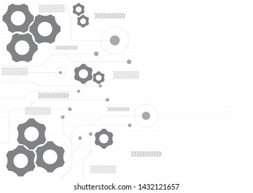 High tech technology geometric and connection system background with digital data abstract