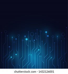 High tech technology geometric and connection system background with digital data abstract