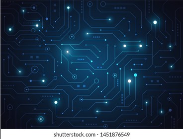 High tech technology geometric and connection system background with digital data abstract