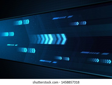 High tech technology geometric and connection system background with digital data abstract