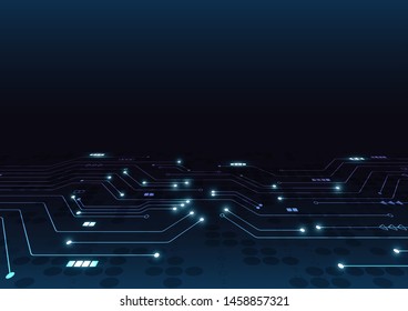 High tech technology geometric and connection system background with digital data abstract