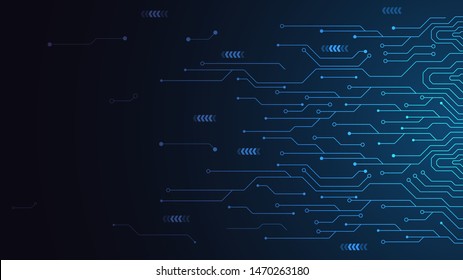 High tech technology geometric and connection system background with digital data abstract