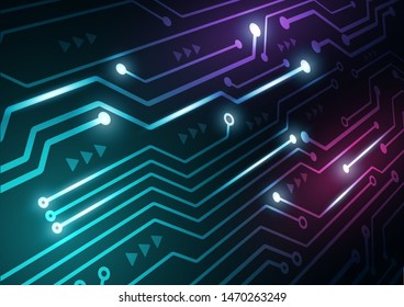 High tech technology geometric and connection system background with digital data abstract