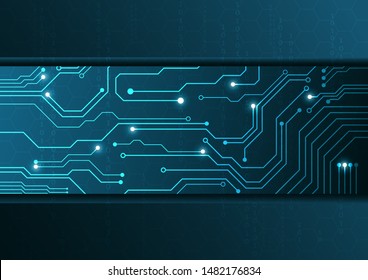 High tech technology geometric and connection system background with digital data abstract