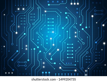 High tech technology geometric and connection system background with digital data abstract