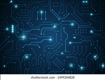 High tech technology geometric and connection system background with digital data abstract