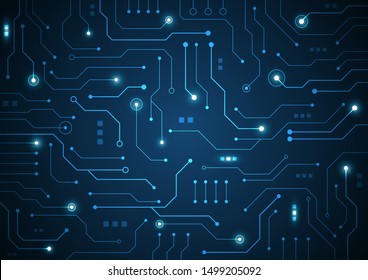 High tech technology geometric and connection system background with digital data abstract