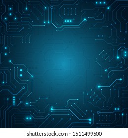 High tech technology geometric and connection system background with digital data abstract