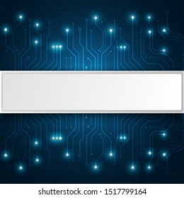 High tech technology geometric and connection system background with digital data abstract