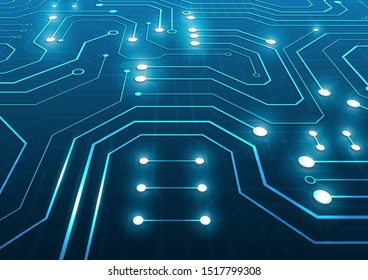 High tech technology geometric and connection system background with digital data abstract