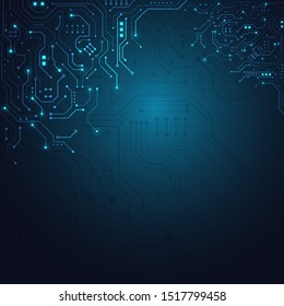 High tech technology geometric and connection system background with digital data abstract