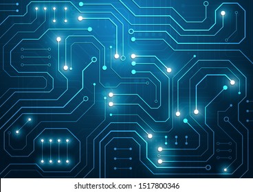 High tech technology geometric and connection system background with digital data abstract