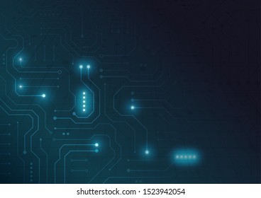 High tech technology geometric and connection system background with digital data abstract