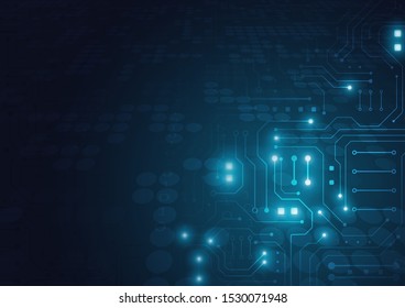 High tech technology geometric and connection system background with digital data abstract