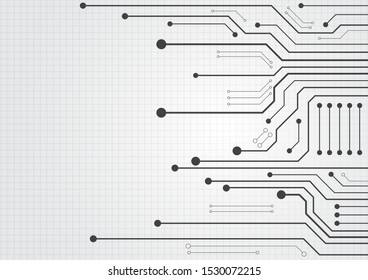 High tech technology geometric and connection system background with digital data abstract