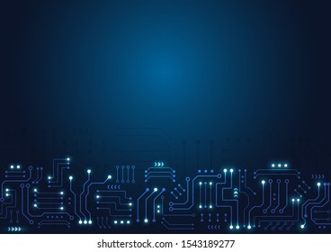 High tech technology geometric and connection system background with digital data abstract