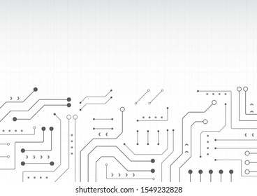 High tech technology geometric and connection system background with digital data abstract