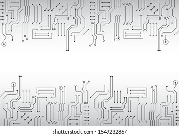 High tech technology geometric and connection system background with digital data abstract