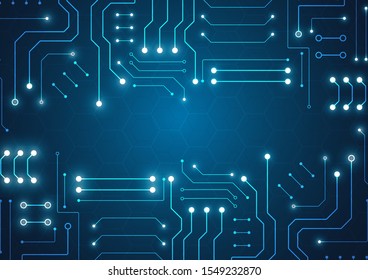 High tech technology geometric and connection system background with digital data abstract