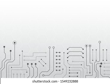 High tech technology geometric and connection system background with digital data abstract