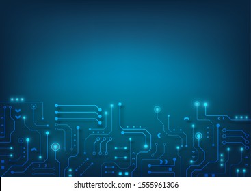 High tech technology geometric and connection system background with digital data abstract