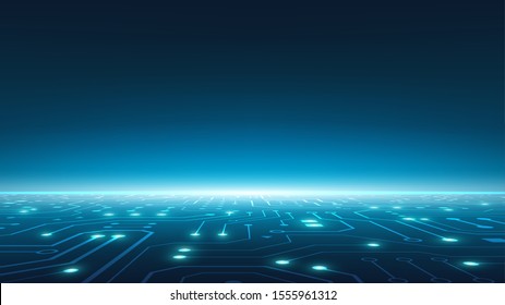 High tech technology geometric and connection system background with digital data abstract