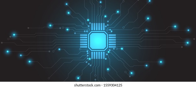 High tech technology geometric and connection system background.