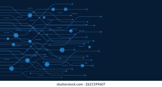 Alta tecnologia geométrica e sistema de conexão de fundo com dados digitais abstratos