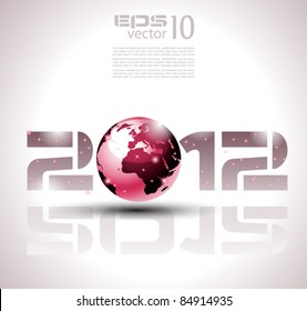 High tech and technology style 2012 happy new year celebration background for your posters, flyers and business presentations.