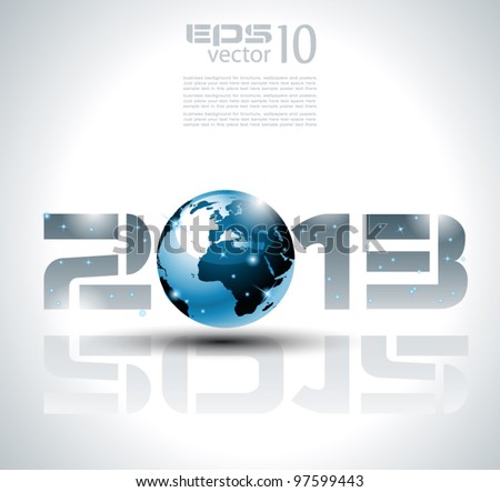 High tech and technology style 2013 happy new year celebration background for your posters, flyers and business presentations.
