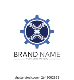 Logotipo do ícone da carta X de alta tecnologia para aplicativos, marcas e web design