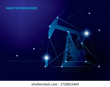 high technologies of the oil industry in the form of a constellation