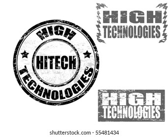 High technologies set of vector stamps