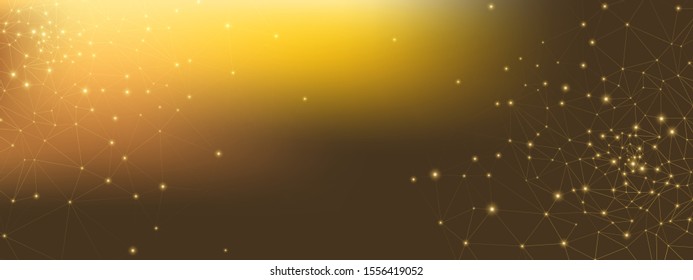 High Technology Abstract. Big Data. Gold Grid Network. Glow Polygonal Background. Premium Technology Wallpaper. Data Flow. Brown Depth Background. Glow Triangles Network. Technology Business.