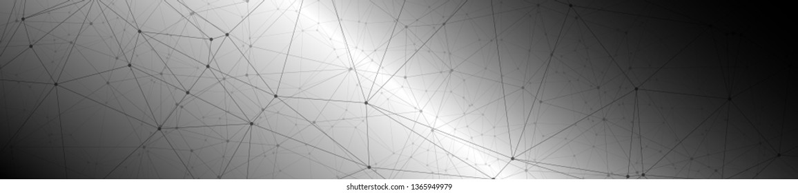 High technology abstract dark design, vector lines and dots connected